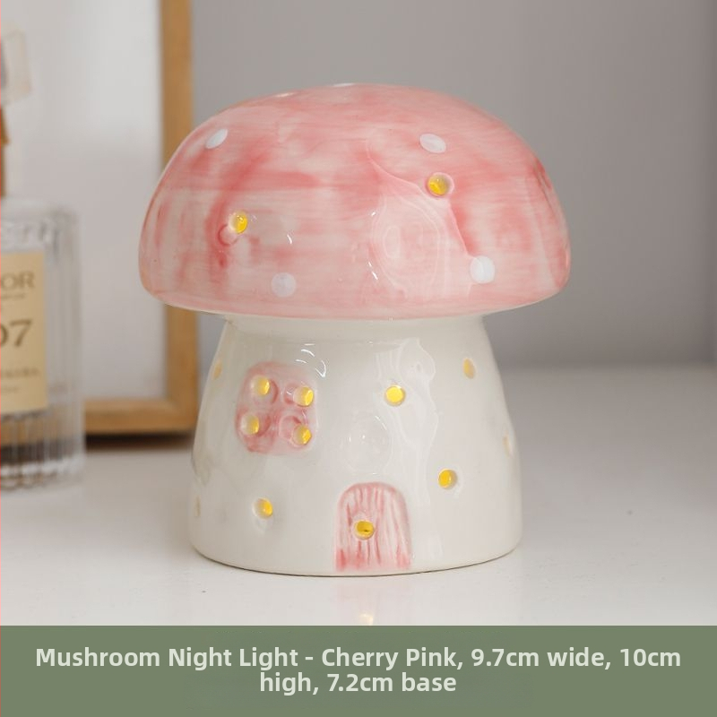 Nočná lampa tvaru huby so saténovou kvetinou, model 985, bez personalizácie