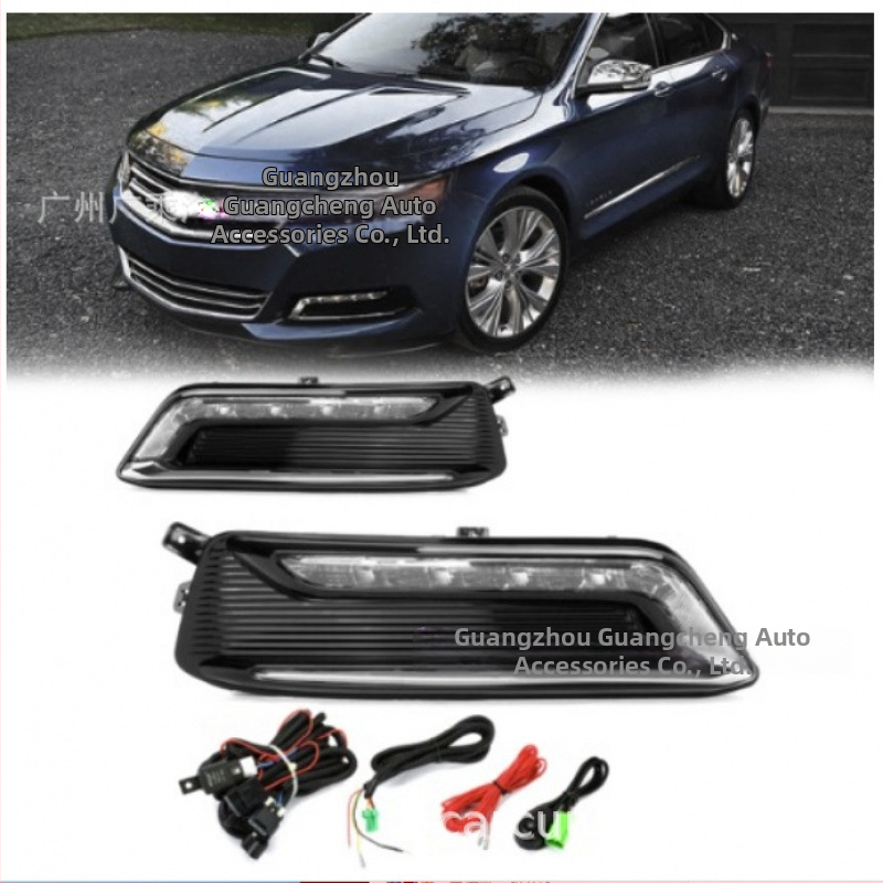 LED DRL hmlové svetlá pre Chevrolet Impala 2014–2019, ABS kryt, 12V, 6000 lm, LED 1W
