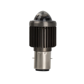 LED фар за мотоциклет с леща, 12V, алуминиева сплав, LED източник на светлина, съвместим с P15/BA20/H4