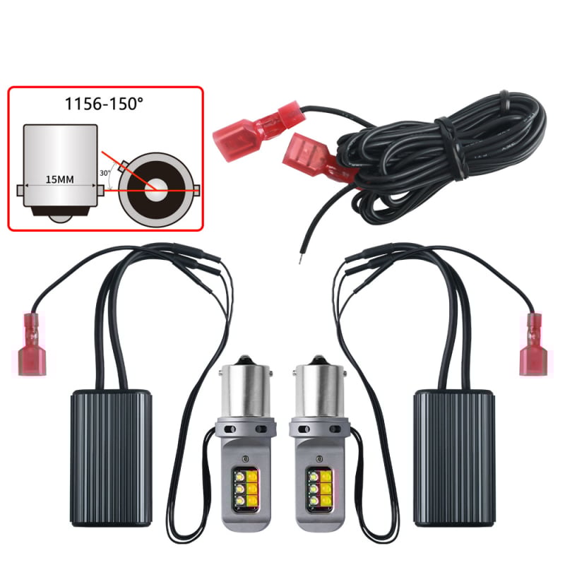 Ubis ZXSC-CREE-12TZ двуцветен LED мигач, 12V, 10W, CREE LED, 6000K, 50 000 ч. живот