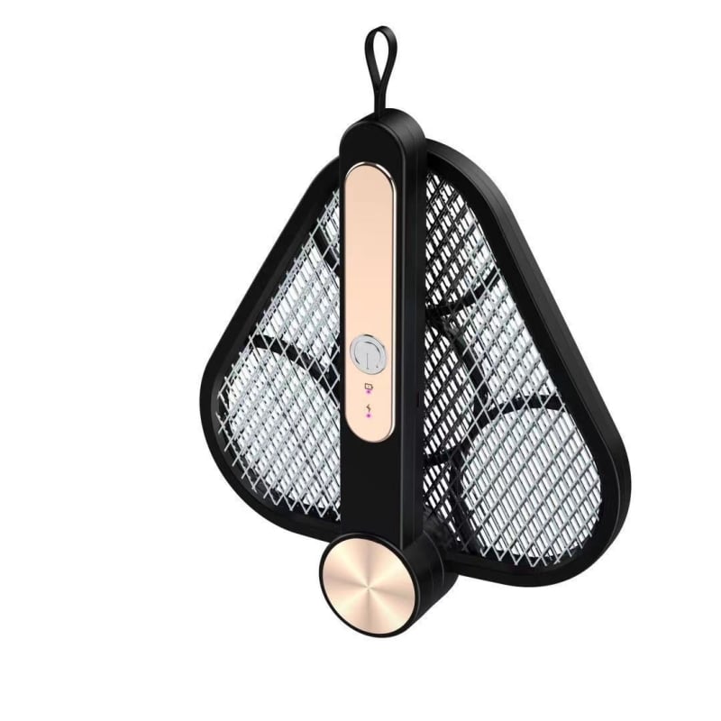 USB napajani električni štap za komarce s velikom mrežom od aluminija, domet 10㎡, rotacija 0–180°, LED zamka + električni šok, ugrađena baterija