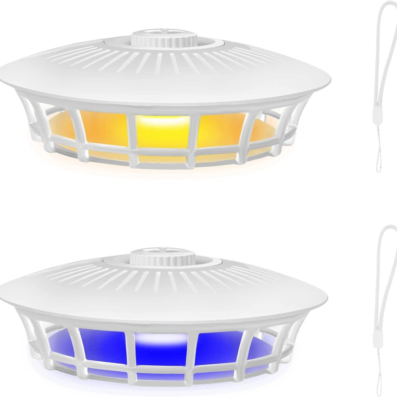 Lovač komaraca i buha s LED svjetlom, ljepiljasti kapak, vanjski prijenosni, pokrivenost 61 m²+, rotacija 0–180°, višestruko podešavanje