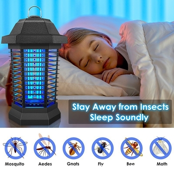 Vanjska lampa za ubijanje komaraca s električnom zamkom, Model T6s, 115V, 15W, naponsko ubijanje 1.2V, neto težina 1.02 kg