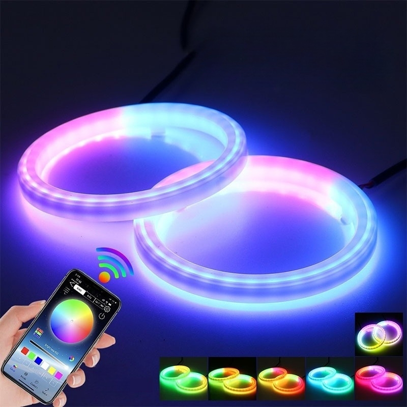 Automobilio LED Simfonijos Angel Eyes Apskritimas - 10W, 12V, Įmontuotas Montavimas, Universali suderinamumas