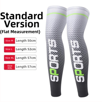 Ice Tray Vasaras velosipēdu kāju aizsargs – UV aizsardzība, Ice Silk Lycra, ātra žāvēšana, neslīdoši ceļgalu sargi