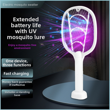 USB punjiva kućna električna sprava za komarce s postoljem – dvostruka funkcija lampe za uništavanje komaraca s LED, ugrađena baterija 1001–1600 mAh, punjenje 1–3 sata, pokrivenost do 10 m²