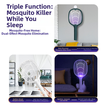 USB punjiva kućna električna sprava za komarce s postoljem – dvostruka funkcija lampe za uništavanje komaraca s LED, ugrađena baterija 1001–1600 mAh, punjenje 1–3 sata, pokrivenost do 10 m²