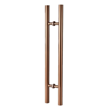 Slīdošo durvju rokturis no nerūsējošā tērauda, piemērots stikla un koka durvīm ar rāmi, modelis 002, mūsdienīgs minimālisms