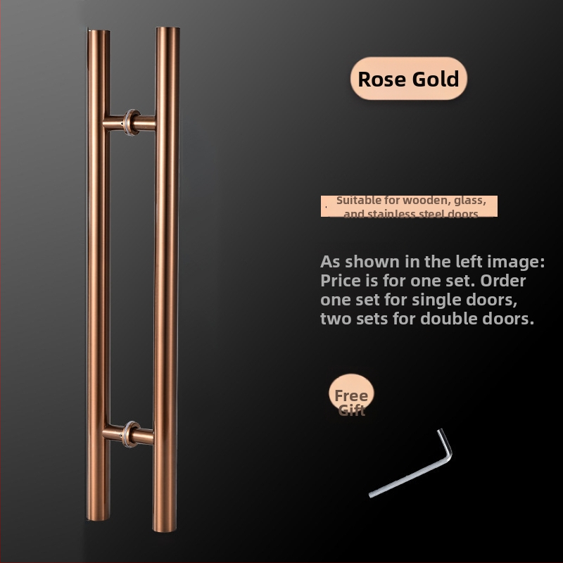 Slīdošo durvju rokturis no nerūsējošā tērauda, piemērots stikla un koka durvīm ar rāmi, modelis 002, mūsdienīgs minimālisms