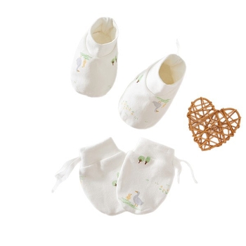 Νεογέννητα Αντι-Γρατσουνιές Γάντια και Κάλυμμα Ποδιών, 100% Βαμβάκι, Τύπος Α, χωρίς οστά, για 0–12 μηνών