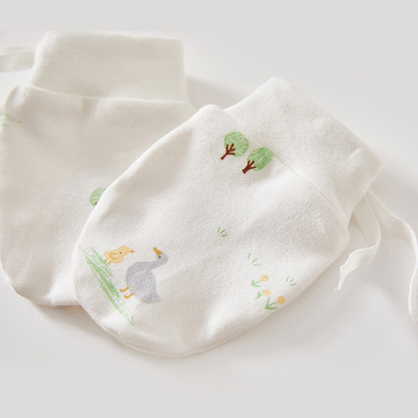 Νεογέννητα Αντι-Γρατσουνιές Γάντια και Κάλυμμα Ποδιών, 100% Βαμβάκι, Τύπος Α, χωρίς οστά, για 0–12 μηνών