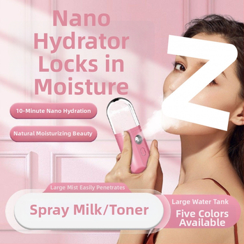 Dispozitiv portabil de hidratare cu spray nano – tratament facial cu ceață rece, silențios, 1 treaptă, timp de ceață până la 10 secunde, penetrație termică facială fără durere