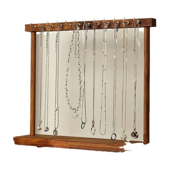 Držač za ogrlice, masivno drvo, modularni, jednoetažni, umjetnički stil