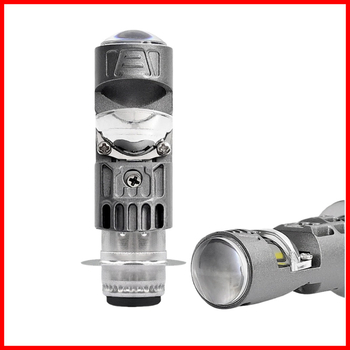 LED фар за мотоциклет за H4/H6/HS1/P15D/BA20D, 10W, алуминий, 12–80V