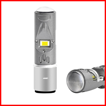 LED фар за мотоциклет за H4/H6/HS1/P15D/BA20D, 10W, алуминий, 12–80V
