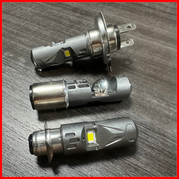 LED фар за мотоциклет за H4/H6/HS1/P15D/BA20D, 10W, алуминий, 12–80V