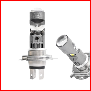 LED фар за мотоциклет за H4/H6/HS1/P15D/BA20D, 10W, алуминий, 12–80V