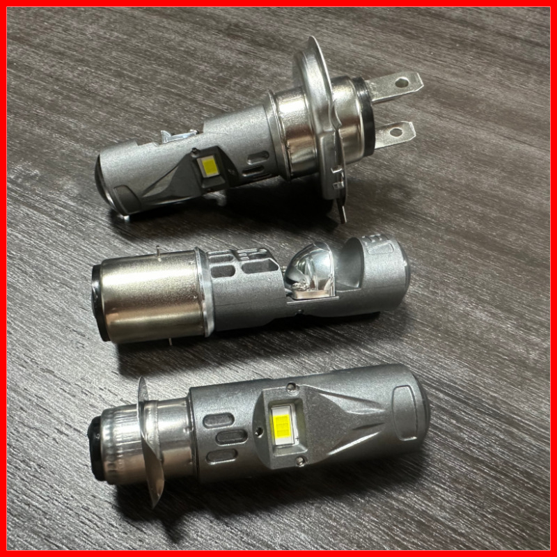 LED фар за мотоциклет за H4/H6/HS1/P15D/BA20D, 10W, алуминий, 12–80V