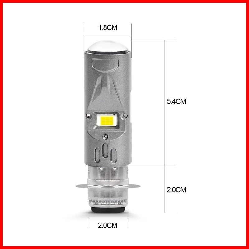 LED фар за мотоциклет за H4/H6/HS1/P15D/BA20D, 10W, алуминий, 12–80V