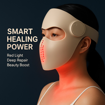 Maska za ljepotu s fotonskom terapijom za kućnu upotrebu — USB punjenje, baterija 1400–1800 mAh, 3 brzine