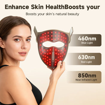 Maska za ljepotu s fotonskom terapijom za kućnu upotrebu — USB punjenje, baterija 1400–1800 mAh, 3 brzine