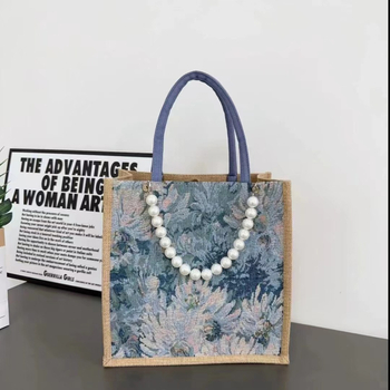 Protkana biserna lančana torba, velika zapremina tote torba, svakodnevna torba za mamu, moderan stil