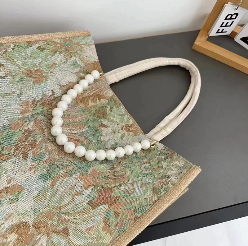 Protkana biserna lančana torba, velika zapremina tote torba, svakodnevna torba za mamu, moderan stil
