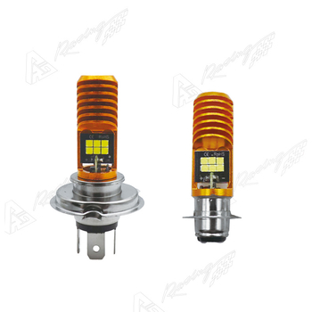 LED фар за мотоцикъл, двустранен 3030 SMD, 12-80V, 700 lm, алуминиев корпус, база H4/BA12D