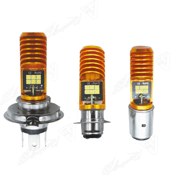 LED фар за мотоцикъл, двустранен 3030 SMD, 12-80V, 700 lm, алуминиев корпус, база H4/BA12D