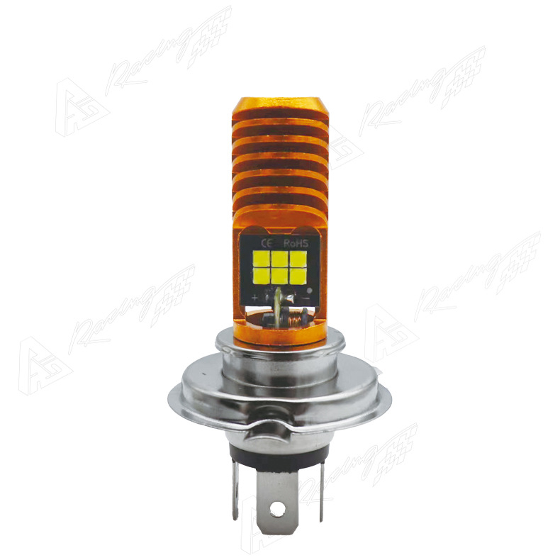 LED фар за мотоцикъл, двустранен 3030 SMD, 12-80V, 700 lm, алуминиев корпус, база H4/BA12D