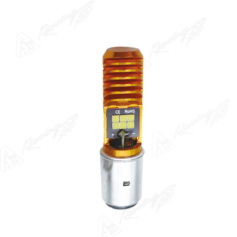 LED фар за мотоцикъл, двустранен 3030 SMD, 12-80V, 700 lm, алуминиев корпус, база H4/BA12D