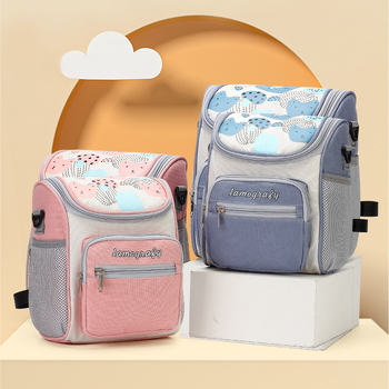 Geantă pentru cărucior de mamă — Capacitate mare, Multifuncțională, Nylon, Rezistentă la apă, Ultra-ușoară