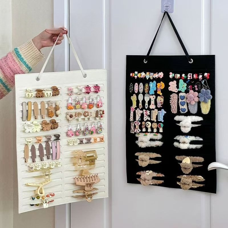 Organizator montat pe perete pentru clipsuri de bijuterii, display multi-etajat, material PP, funcție anti-oxidare