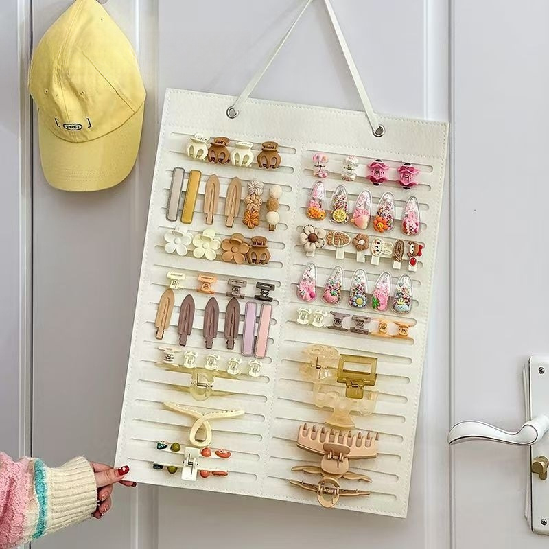 Organizator montat pe perete pentru clipsuri de bijuterii, display multi-etajat, material PP, funcție anti-oxidare