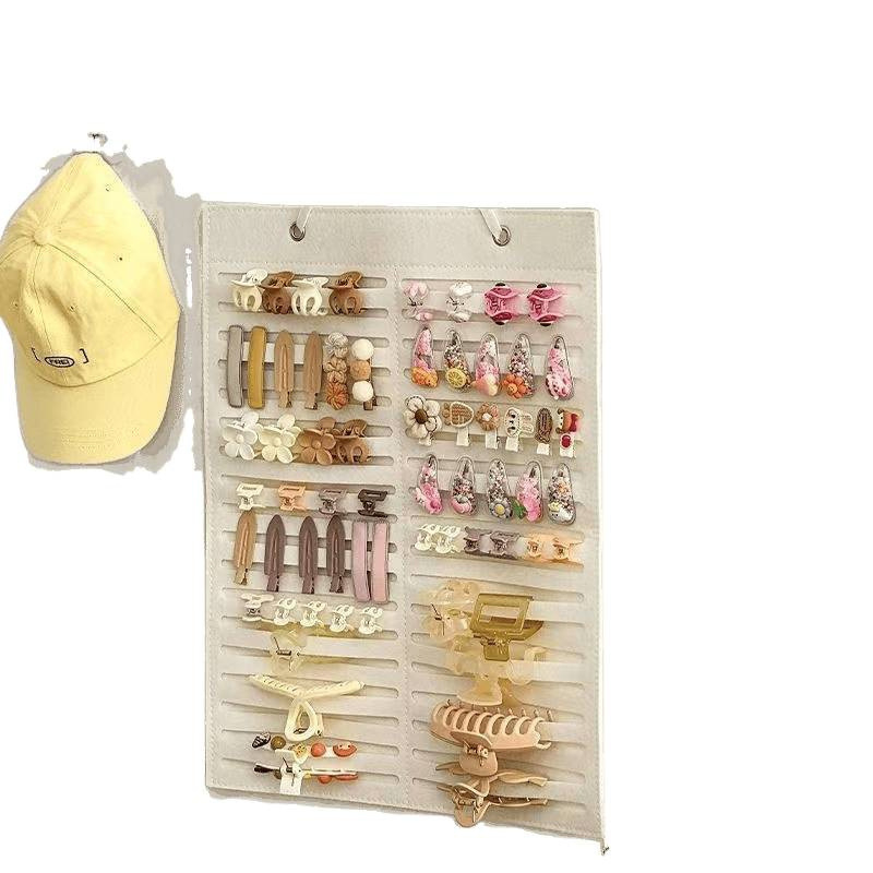 Organizator montat pe perete pentru clipsuri de bijuterii, display multi-etajat, material PP, funcție anti-oxidare