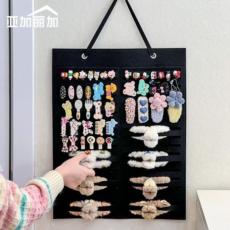 Organizator montat pe perete pentru clipsuri de bijuterii, display multi-etajat, material PP, funcție anti-oxidare