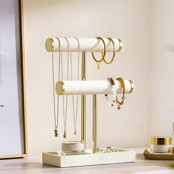 Metalni stalak za nakit, dvostruki stolni izložbeni stalak i skladištenje, više namjena