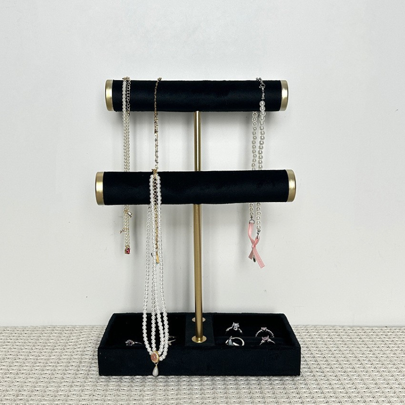 Metalni stalak za nakit, dvostruki stolni izložbeni stalak i skladištenje, više namjena