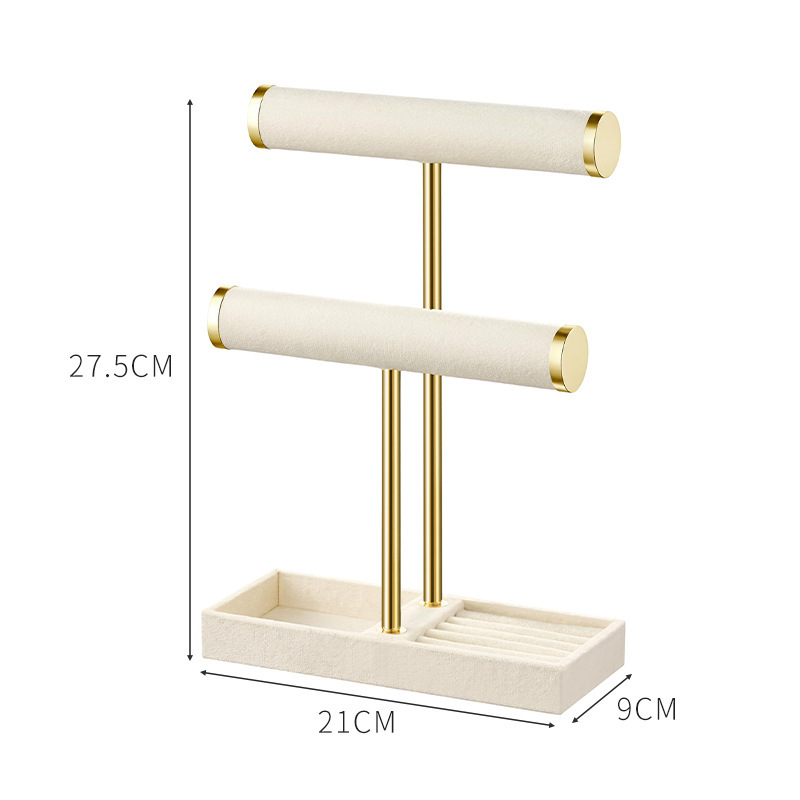 Metalni stalak za nakit, dvostruki stolni izložbeni stalak i skladištenje, više namjena