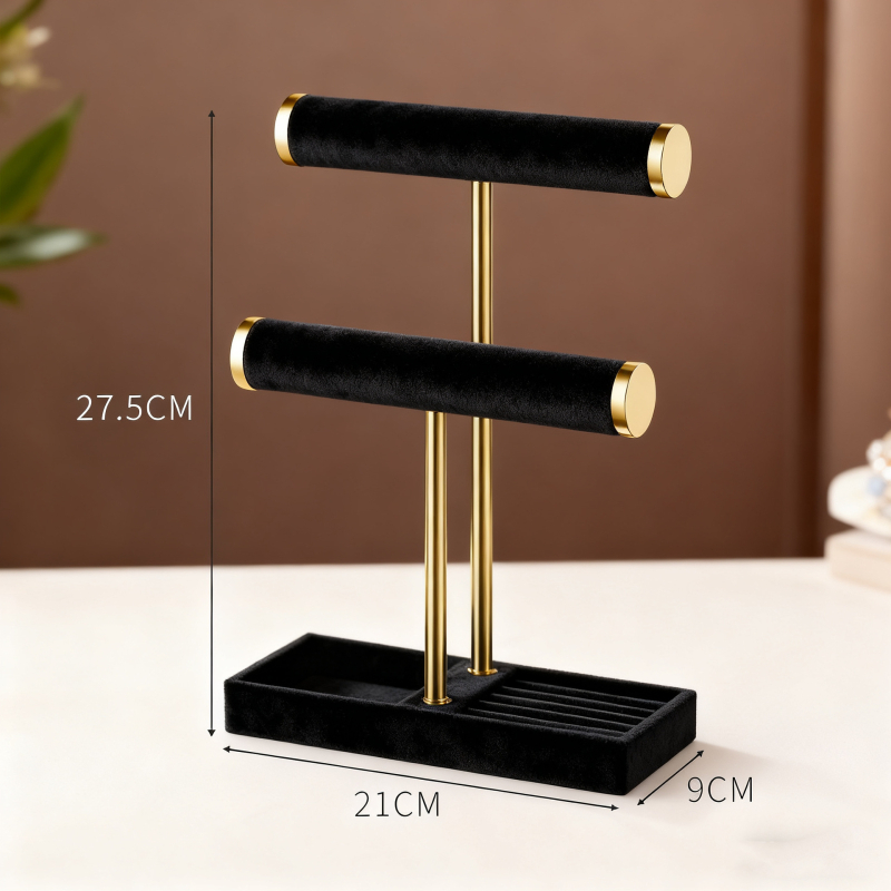 Metalni stalak za nakit, dvostruki stolni izložbeni stalak i skladištenje, više namjena