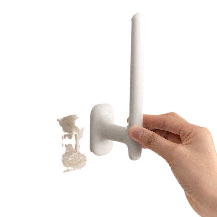 Zidni držač za kosu i dodatke, kreativnog stila, plastični, montaža vakuumskim zatvaranjem na zid, 1 sloj, za skladištenje šminke