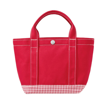 Geantă Mommy: broderie ursuleț japonez, bucket bag, pânză, stil urban minimalist, formă orizontală pătrată, clapetă de închidere