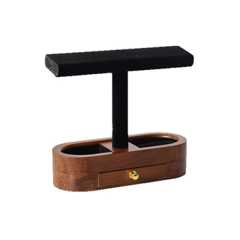 Suport de bijuterii din lemn, suport de birou cu trei etaje pentru brățări și ceasuri, organizator multifuncțional pentru bijuterii, design modern minimalist