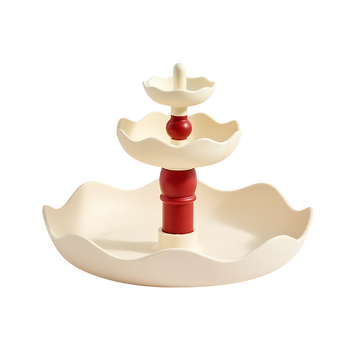 Raft de bijuterii pentru birou, 3 niveluri, din plastic, stil modern minimalist, organizator multifuncțional pentru bijuterii