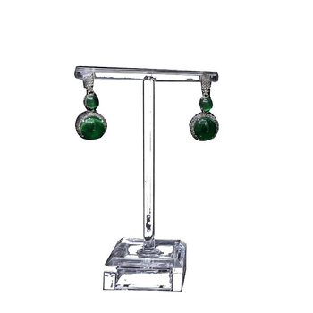 Suport de afișare bijuterii în formă de T, acrilic, pentru cercei, un nivel, aspect premium