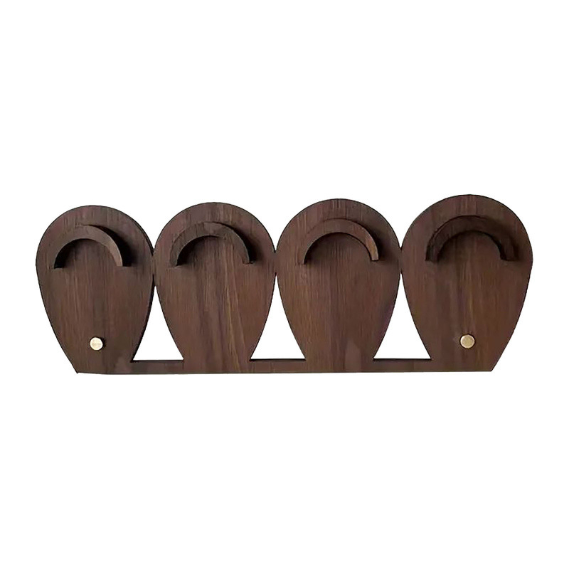 Drveni stalak za izlaganje narukvica, ovalni oblik, univerzalni model, umjetnički stil, spajanje izrade