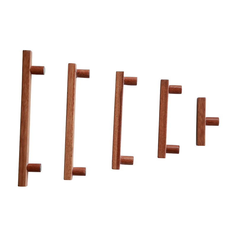 Mâner garderobă — minimalist din lemn masiv, formă bară, montaj pe suprafață, model YGM-C