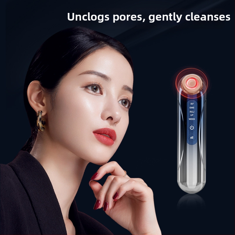 Sejas skaistumam paredzēts ādas kopšanas ierīce ar EMS mikrostrāvas liftingu, fototerapiju un vibrācijas masāžu acīm, kaklam un sejai (DR06)