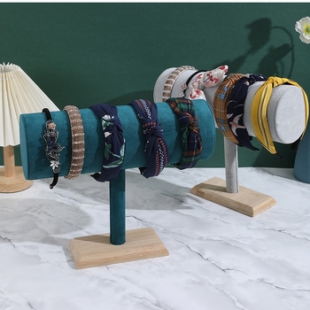 Dür fejpántok kiállító állvány, flanel anyag, T-alakú, nordic stílus, Márka Dür