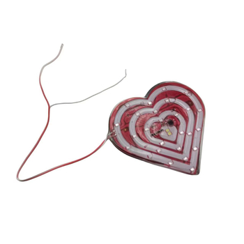 Мотоциклетна 12V LED мигаща светлина с Love Peach абажур - водоустойчива, 3W